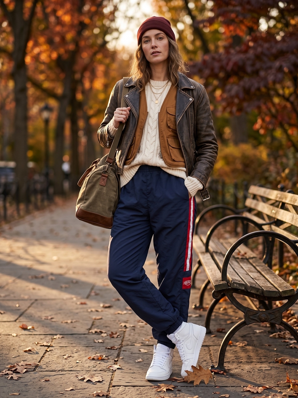 Vintage HEPA Sportswear 90s Track Pants Navy Gorpcore Streetwear Windbreaker